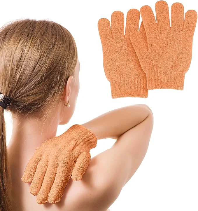 Prestigious MOLOPPO 2 PCS Exfoliating Glove Scrub Gloves Exfoliating Body Exfoliator Elite