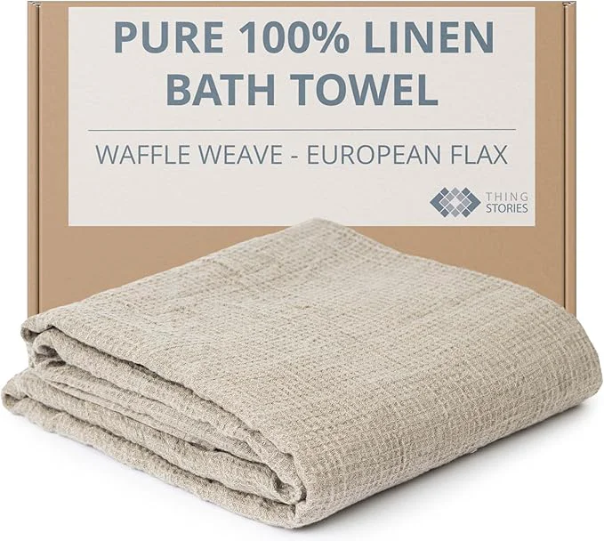 Official Pure Linen Bath Towel Soft
