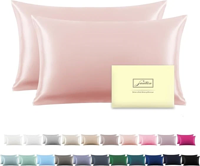 Safe Silk Pillow Cases 2 Pack Soft Breathable and Sliky Queen Size Pillow Cases Set of 2 Natural Mulberry Silk Pillowcase Set of 2 for Hair and Skin with Hidden Zipper Coral 20 quot X 30 quot 2pcs Original