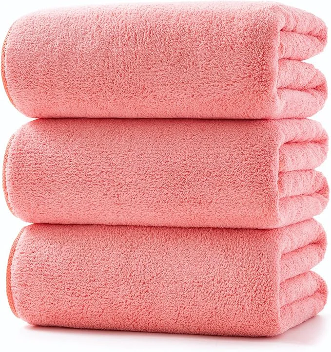 Exclusive Lumimi Towels 3 Piece Very Soft Microfiber Bath Towel Set Super Absorbent Light Elite