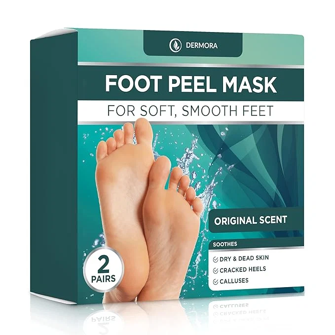 First-Class DERMORA Foot Peel Mask Skin Exfoliating Foot Masks Elite