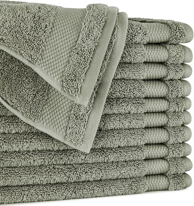 Efficient BIOWEAVES Organic Cotton 700 GSM Plush Premium Washcloths 13 x 13 GOTS Verified