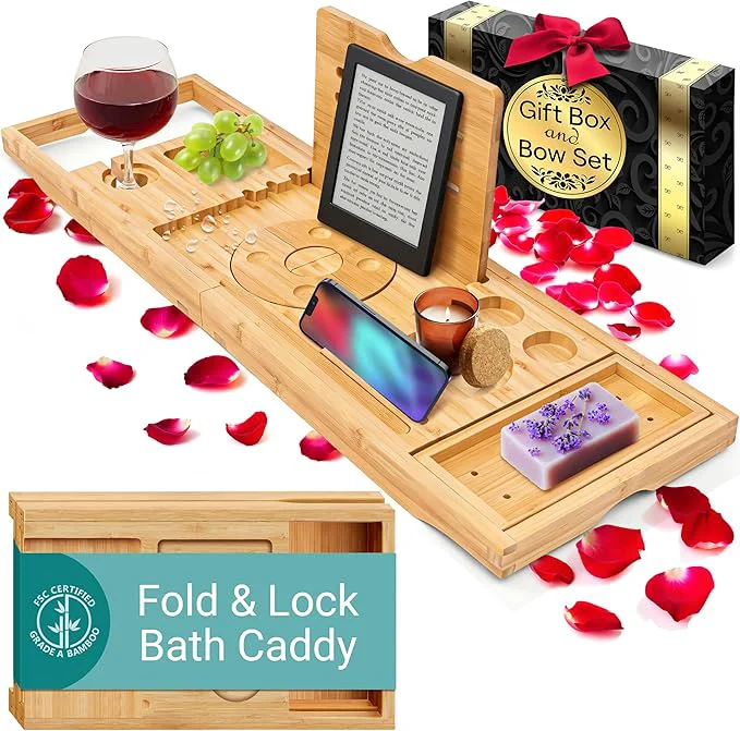 Relaxed SereneLife Premium Foldable Bathtub Tray Prestigious