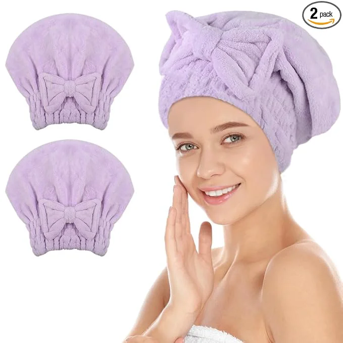 Specialty SUNLAND Large Microfiber Hair Drying Caps Innovative