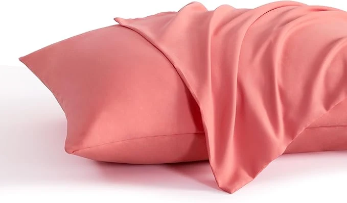 NTBAY King Pillow Cases Set of 2 2 Pack Brushed Microfiber 20×36 Pillow Cases Soft Wrinkle Fade Stain Resistant Coral Pink Pillow Cases with Envelope Closure 20×36 Inches Coral Pink Traditional