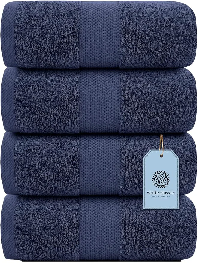 Exceptional White Classic Luxury Bath Towels Large Excellent