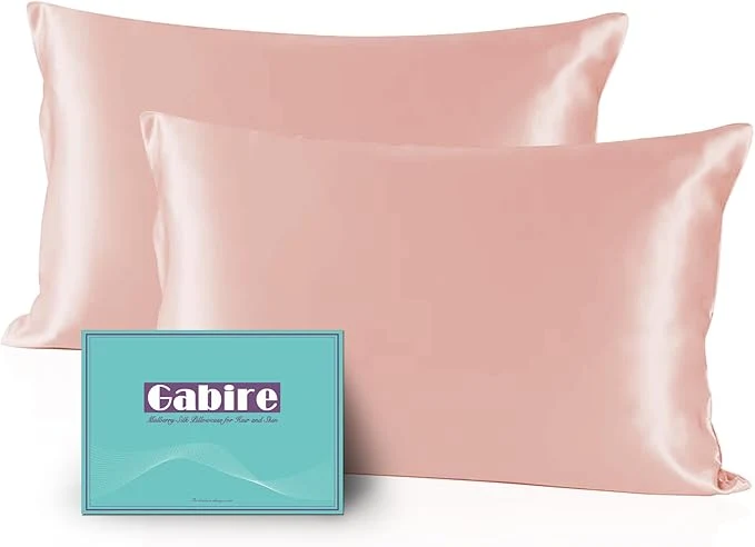 Premium Material Mulberry Silk Pillow Cases Set of 2 Both Sides Silk Pillowcase for Hair and Skin Prevent Acne Organic Silk Pillow Cases 2 Pack with Hidden Zipper Coral Pink Standard 20 quot ×26 quot Exceptional