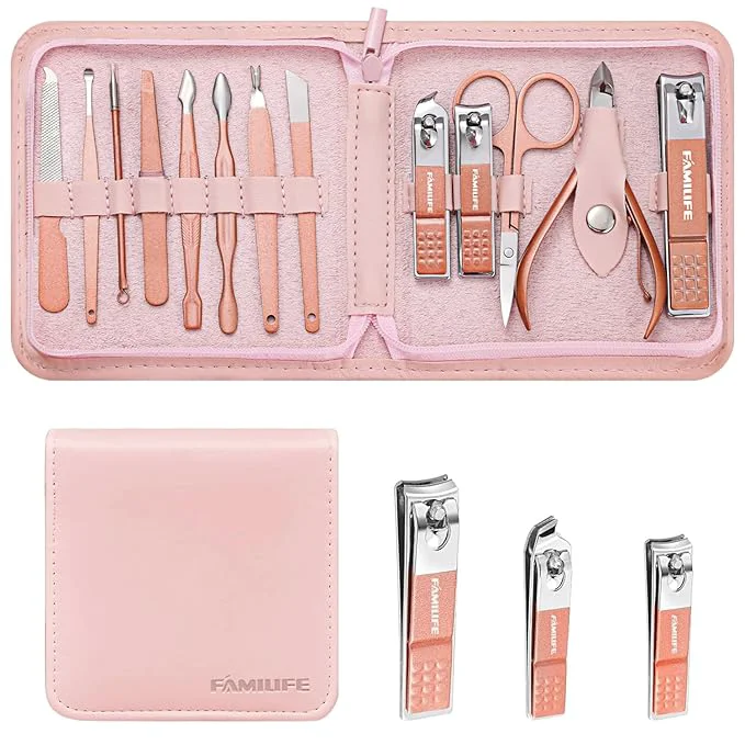 Modern FAMILIFE Manicure Set Professional Nail Kit Stainless Steel Nail Clipper Set Superior