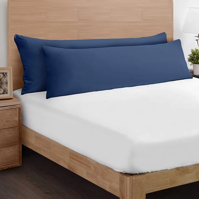 Reliable YIYEA Body Pillow Cover Set of 2 Ultra Soft 1800TC Hotel Quality Double Brushed Microfiber Body Pillow Pillowcases Envelope Closure Fade Resistant 20 quot x54 quot Denim Smooth