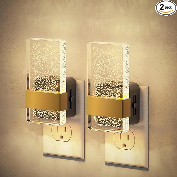 Contemporary JandCase Night Lights Plug into Wall Dusk to Dawn Sensor 3000K Soft White LED Functional