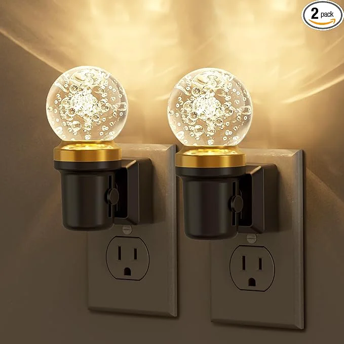 Exclusive JandCase Night Lights Plug into Wall 2 Pack Dimmable Night Light Pulg in Secure