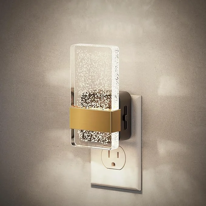 Carefully Designed JandCase Night Lights Plug into Wall Dusk to Dawn Sensor Acrylic Bubble Design Classic