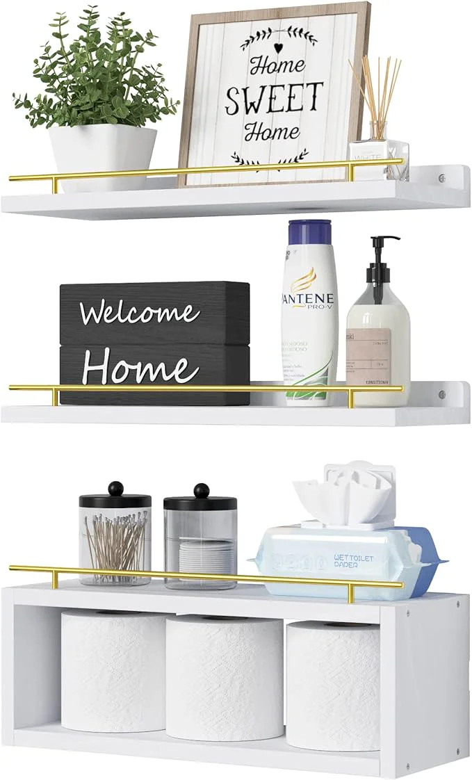 Premium WOPITUES Floating Shelves for Wall Unique