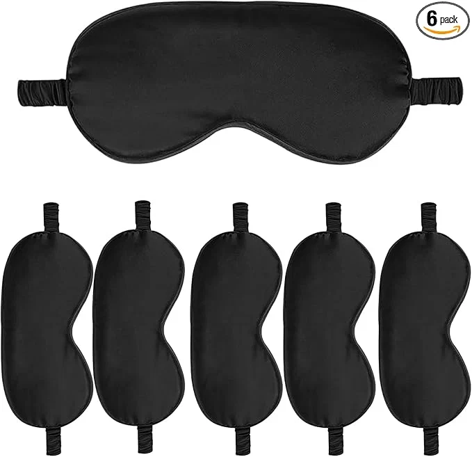 Outstanding 6PACK Silk Sleep Mask Satin Eye Masks Blackout Silky Eyeshade Cover Soft Professional