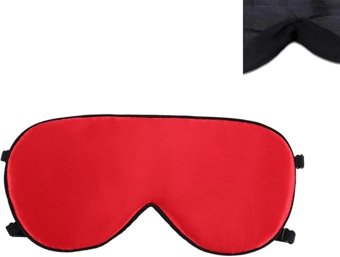 Secure ALASKA BEAR Sleep Mask 2 Straps Mulberry Silk Twin Thin Elastic Bands Stay Smart