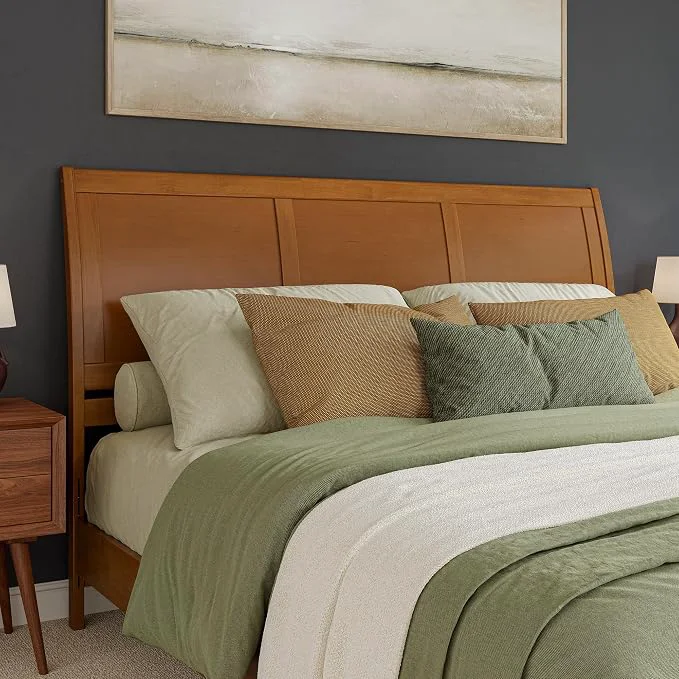 Reusable AFI Portland King Sleigh Solid Wood Panel Headboard Light Toffee Premium Material
