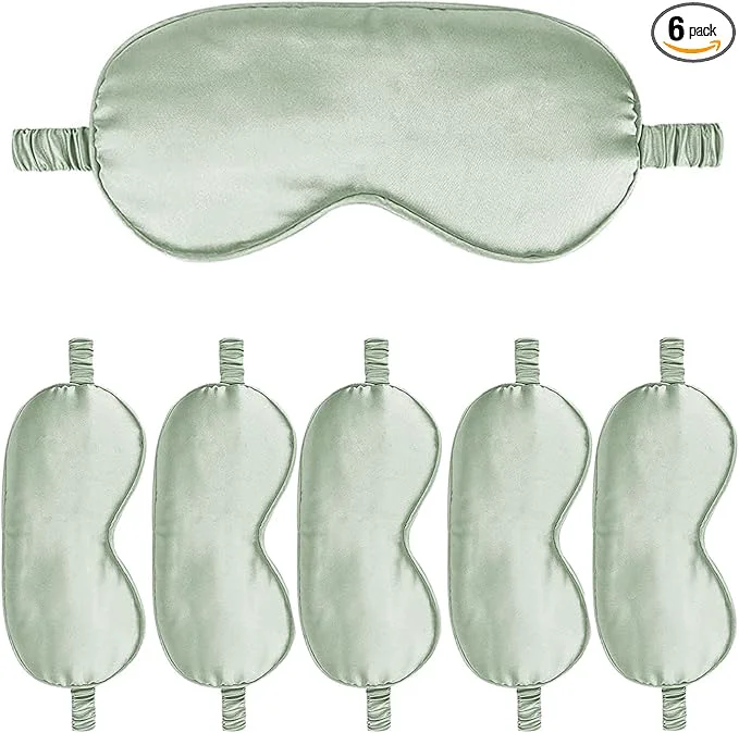 Environmentally Friendly 6PACK Silk Sleep Mask Satin Eye Masks Blackout Silky Eyeshade Cover Soft Exclusive