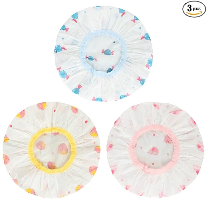 Elegant Waterproof Shower Caps Soft