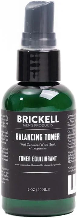 Fast Brickell Men’s Balancing Toner for Men Natural and Organic Alcohol- Fashionable