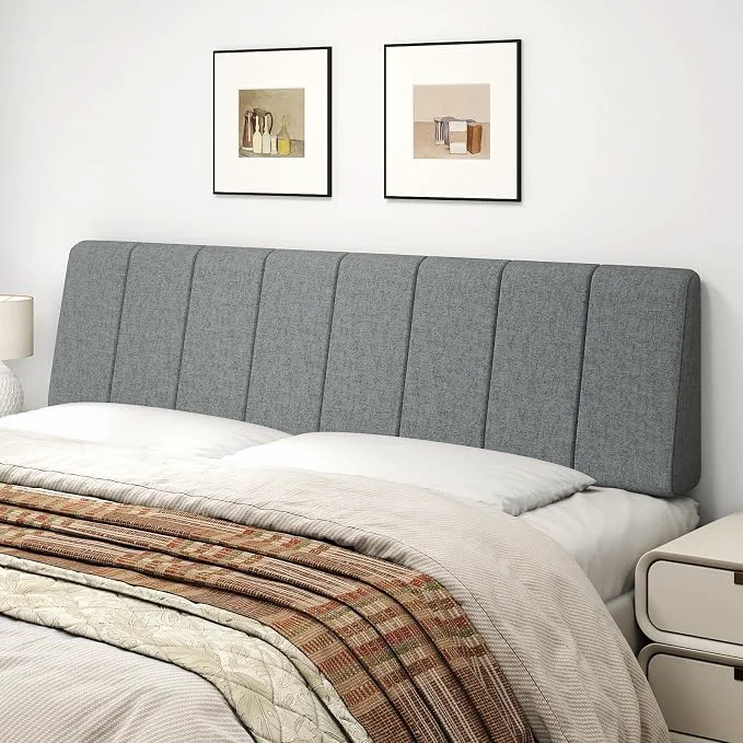 Advanced King Size Headboard Only-No Assembly Required Dark Gray Easy to use no assembly required Linen fabric and extra-thick foam for added comfort Modern style headboard king size Comfortable