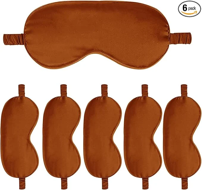 Fine Crafted 6PACK Silk Sleep Mask Satin Eye Masks Blackout Silky Eyeshade Cover Soft Luxury