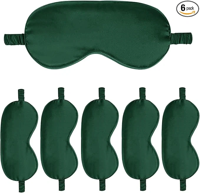 Luxury 6PACK Silk Sleep Mask Satin Eye Masks Blackout Silky Eyeshade Cover Soft Outstanding