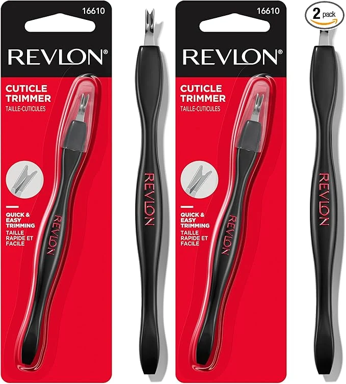 Minimalist Revlon Cuticle Trimmer With Cap High Precision V-Tip and Comfortable Grip Modern