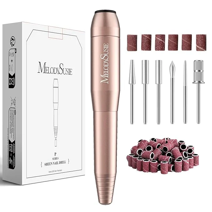 Detailed MelodySusie Pen-Shaped Portable USB Nail Drill PC120I 20000RPM Electric Nail Breathable