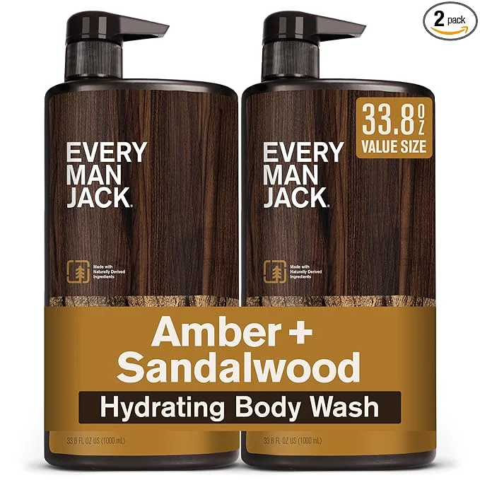 Original Design Every Man Jack Nourishing Amber Sandalwood Mens Body Wash Lightweight