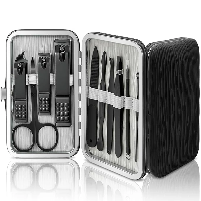 Lightweight BLESWIN 10 in 1 Manicure Set Professional Manicure Pedicure Kit Eco-Friendly