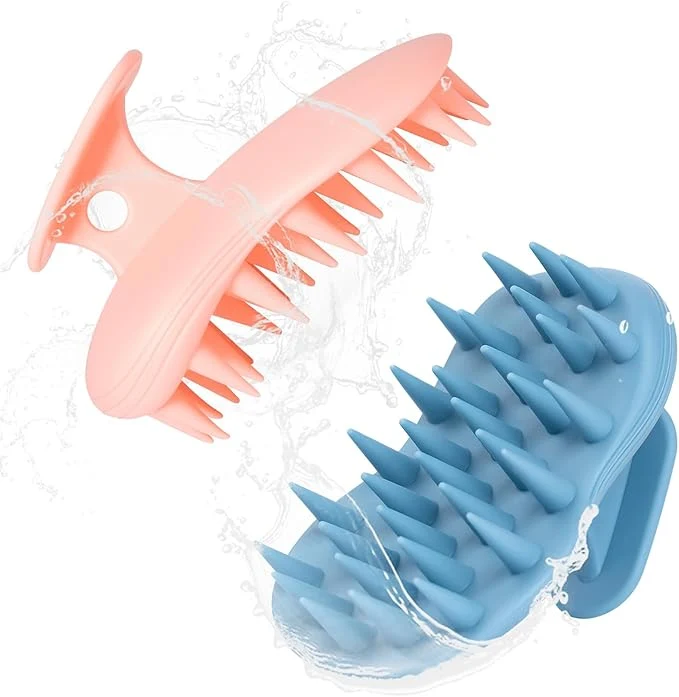 Enhanced 2pcs Shampoo Brush Hair Scalp Massager Silicone Scalp Scrubber Scalp Superior