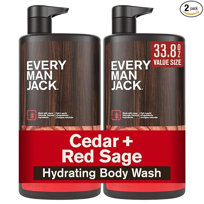 Lightweight Every Man Jack Cedar Red Sage Mens Body Wash Traditional