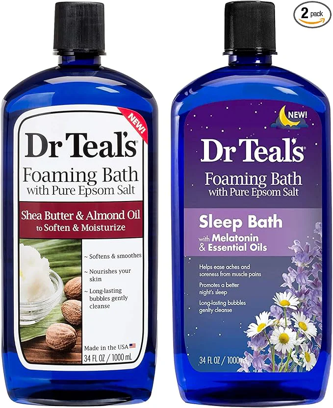 Recyclable Dr. Teals Foaming Bath Variety Gift Set Shea Butter Almond Oil Melatonin High-End