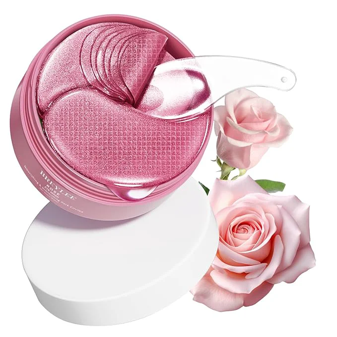 Carefully Designed BREYLEE Flamingo Pink Eye Mask–60 Pcs-Puffy Eyes and Dark Circles Soft
