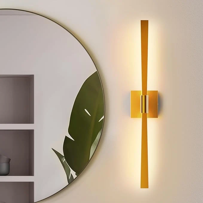 Minimalist JACKYLED Modern Bathroom Light Fixtures Over Mirror 3 Color Temperatures 2-Head Crafted