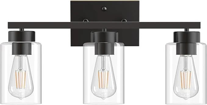 Original Design PARTPHONER 3-Light Bathroom Light Fixtures Matte Black Vanity Light Official