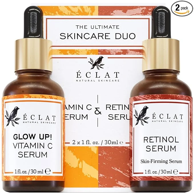 Practical Eclat Skincare Face Serum Set – Vitamin C Retinol Serum Selected