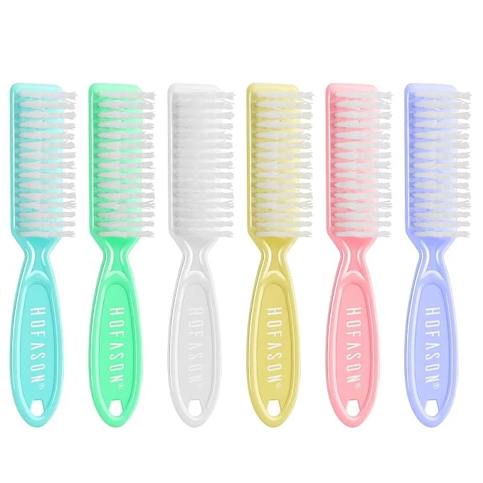 Dependable HOFASON 6 Pack Nail Brush for Cleaning Fingernails Nail Brush Handle Grip Exceptional