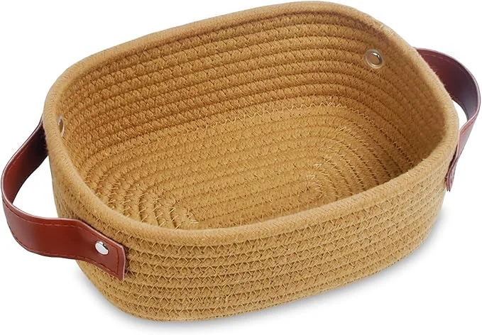 Exceptional ABenkle Small Storage Basket Mini Rope Woven Baskets Cute Shelf Closet Sustainable