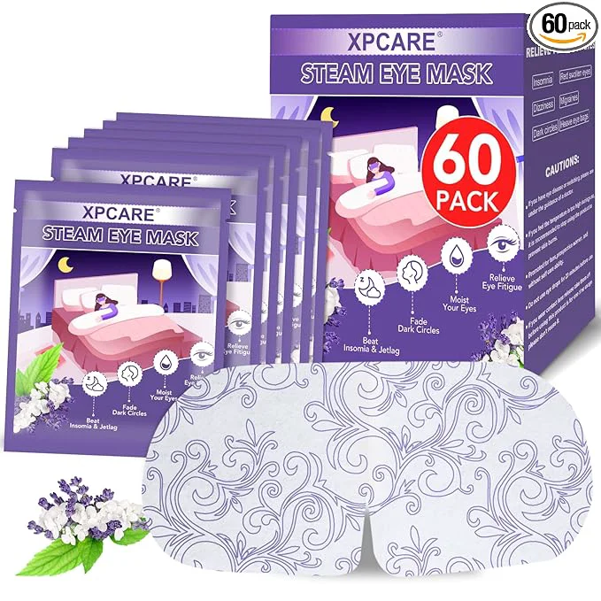 User-Friendly XPCARE 60 Pack Steam Eye Masks for Dry Eyes SPA Warm Sleep Eye Mask Official