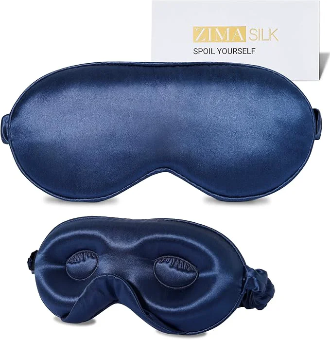 Fine ZIMASILK Adjustable 22 Momme Mulberry Silk Sleep Mask Upgraded 3D Exclusive