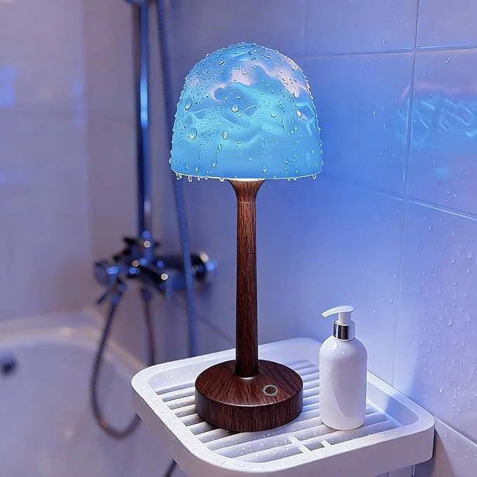 High-End Waterproof Bathroom Lamp with 16 Color Ocean Wave Projector Rechargeable Efficient