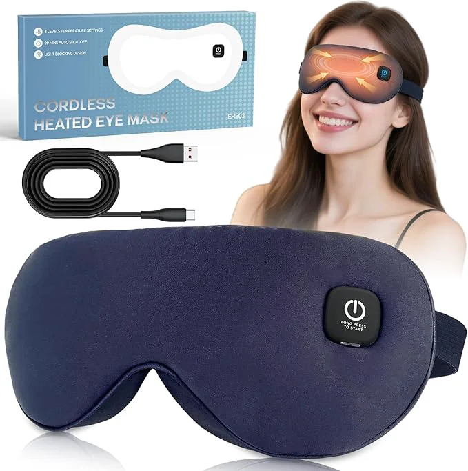 Lightweight Cordless Heated Eye Mask for Dry Eyes Relief Fast