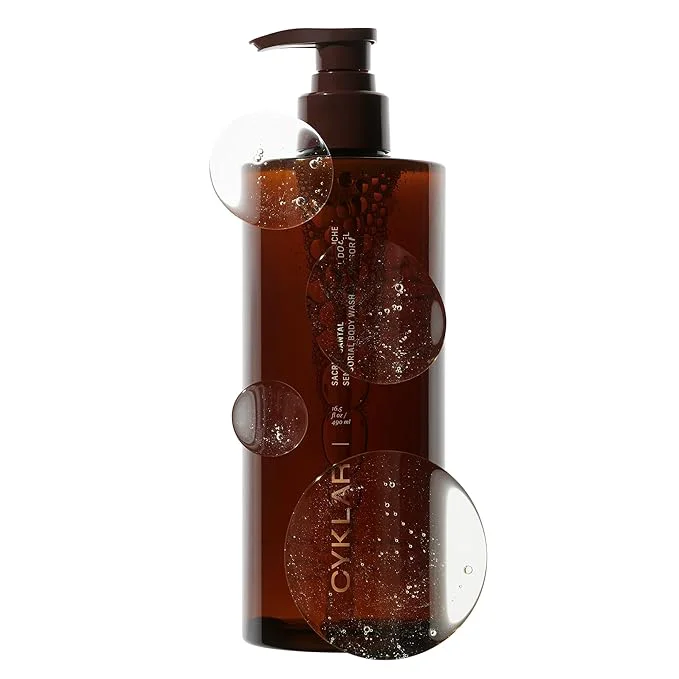 Exceptional CYKLAR Sensorial Body Wash. Sacred Santal Hydrating Cleanser Certified