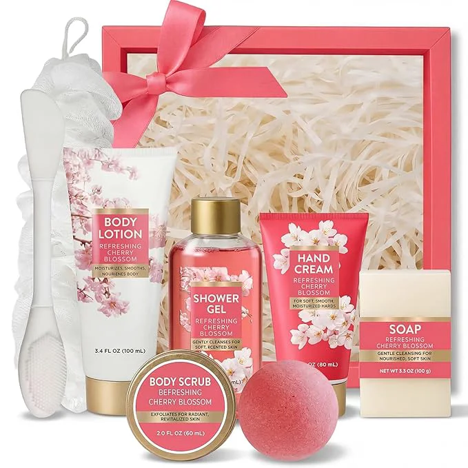 Elite Spa Luxetique Gifts for Women 8pcs Bath and Body Works Gift Set for Women Organic
