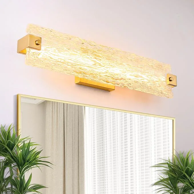 World-Class Brushed Gold LED Bathroom Vanity Light 24.4 Inch 15W Modern Dimmable Bathroom Environmentally Friendly