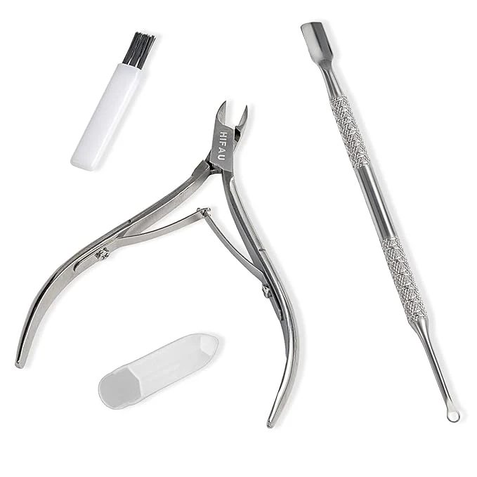 Sustainable Professional Manicure Tools Set Stainless Steel Cuticle Nipper Upgrade Gel Safe
