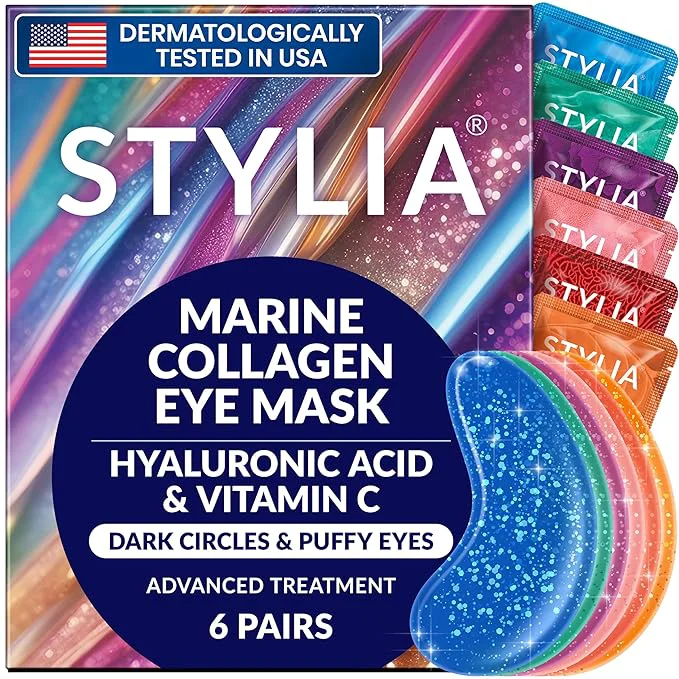 Authentic Stylia Collagen Vitamin C Under Eye Patches Green