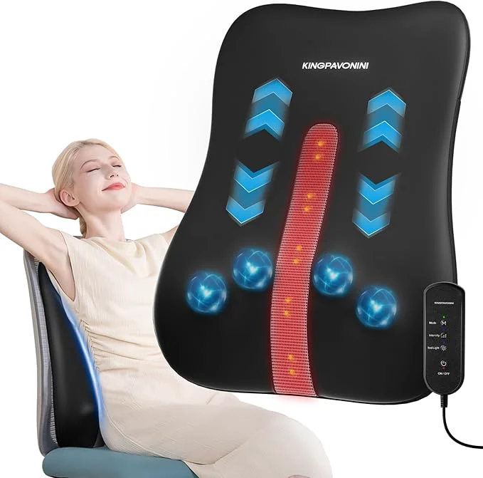 Smooth KingPavonini Back Massager for Pain Relief Deep Tissue Up-Down Rolling Elegant