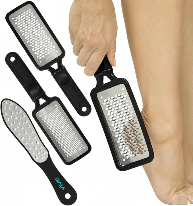 Contemporary Vive Foot File – Feet Scraper for Dead Skin – Heel Grater Callus Remover Detailed